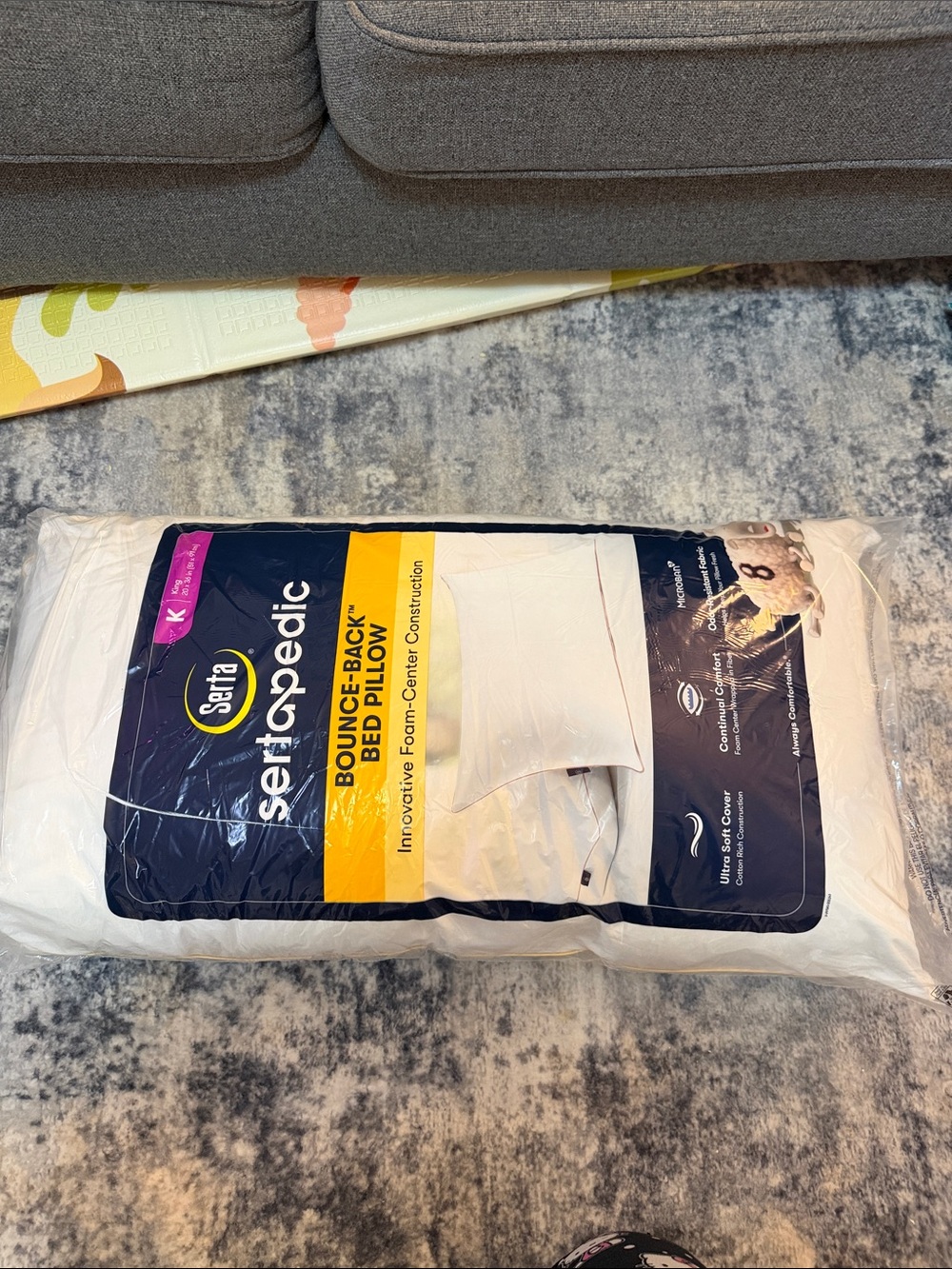 Serta Sleepopedic Bounce-Back Bed Pillow - White
